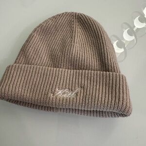 Kith Taupe Ribbed Beanie